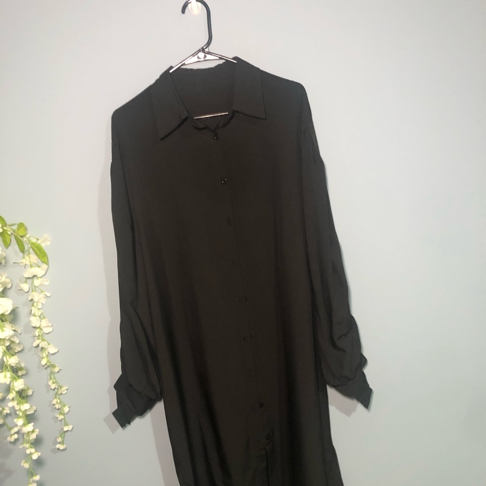 Boutique Elegant Black Long Sleeve Dress